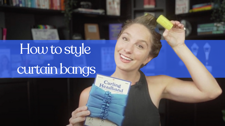 How to Style Curtain Bangs with Rollers and RobeCurls Curling Headband