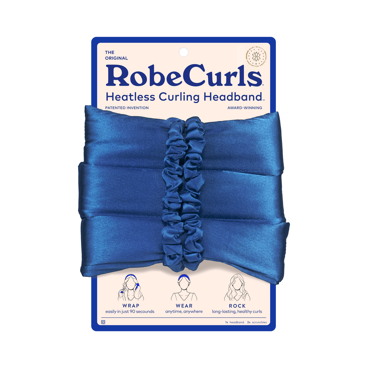 The Original Heatless Curling Headband - Cobalt