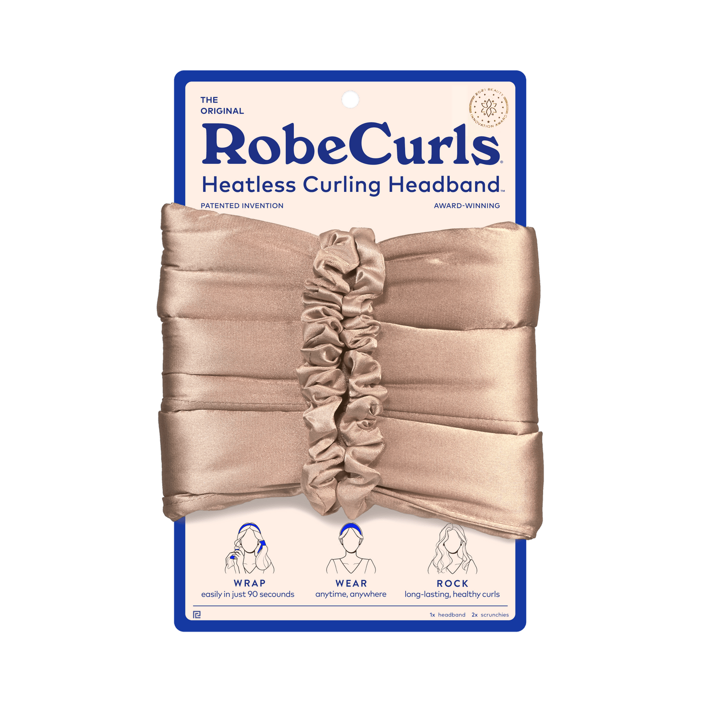 The Original Heatless Curling Headband - Cream