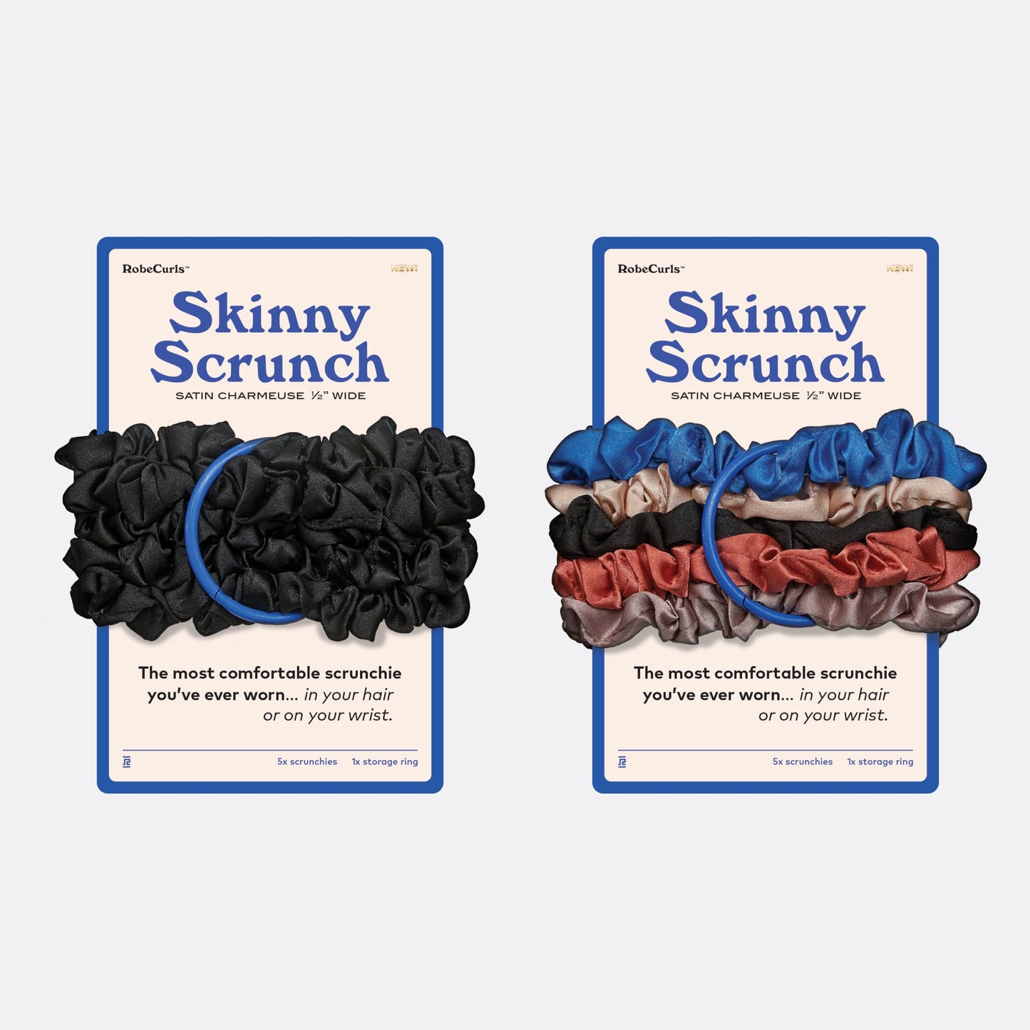 Skinny Scrunch Bunch - Black & Multi